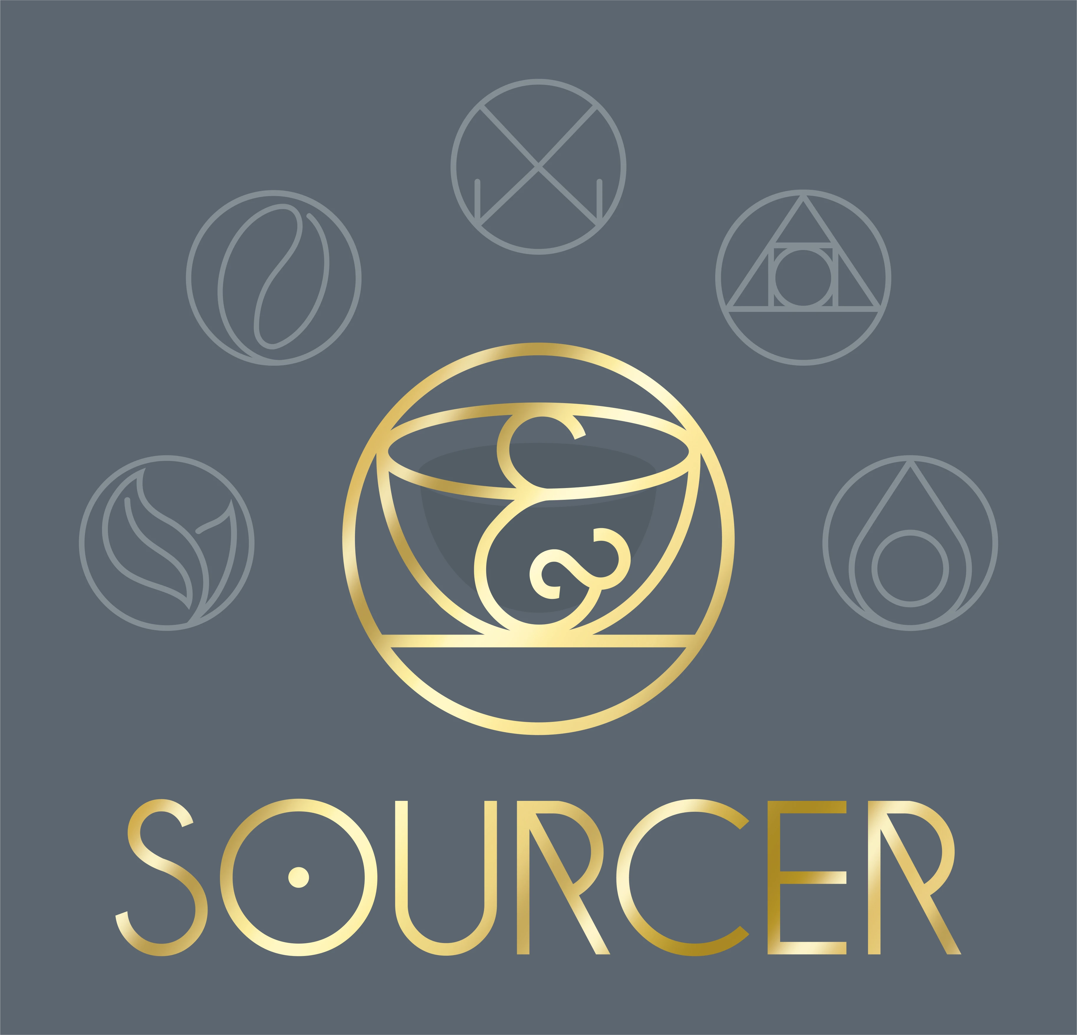SOURCER Logo w/illustrations Sourcer Logo