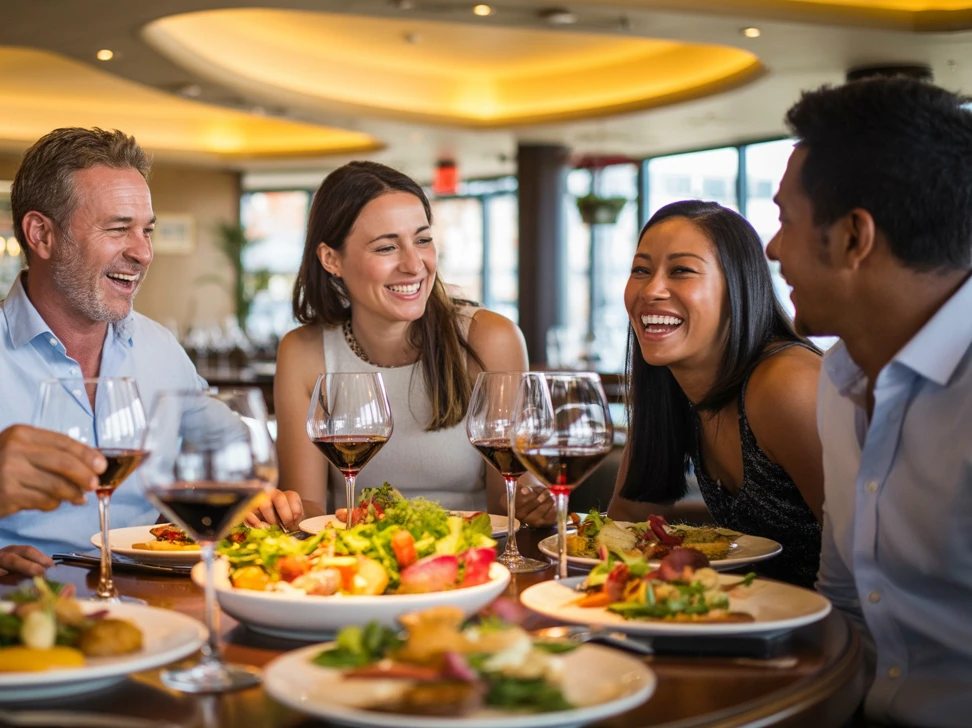 Begegnungsraum Gastronomie Gruppe im Restaurant