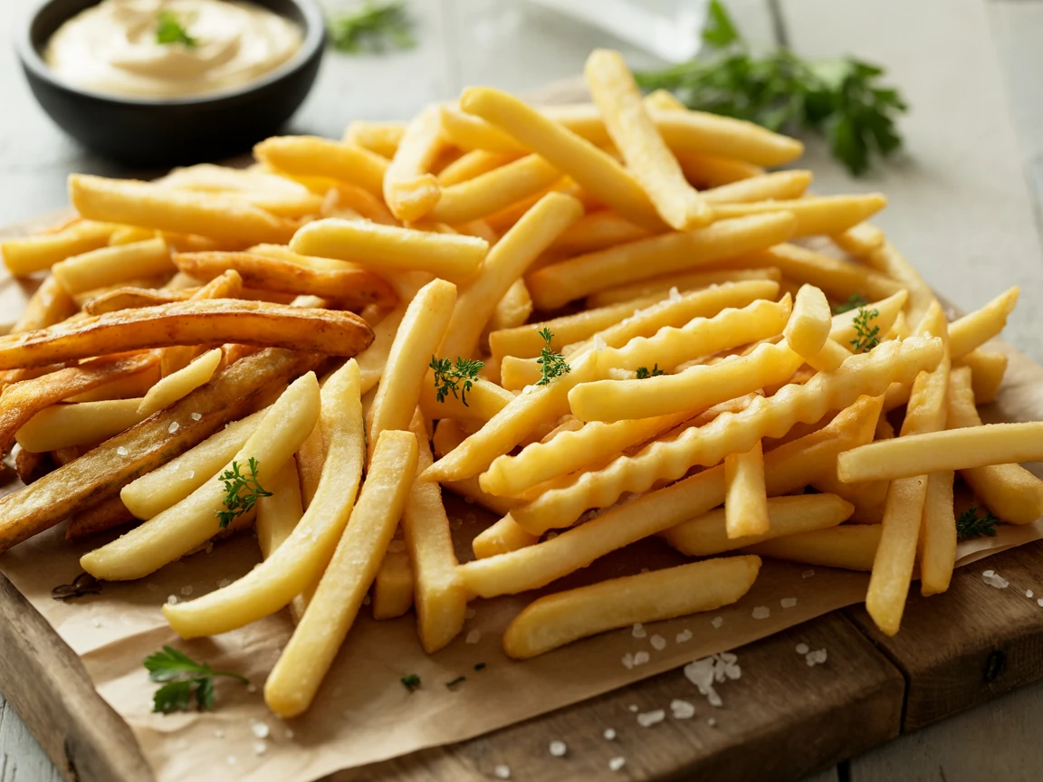 Vielfältige Pommes Sorten