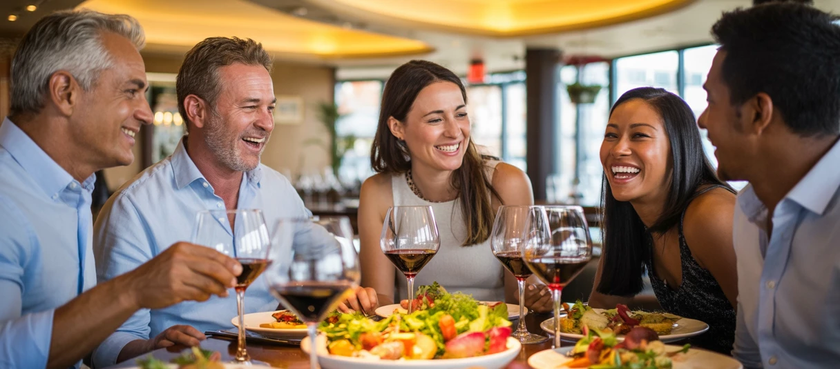 Gruppe im Restaurant