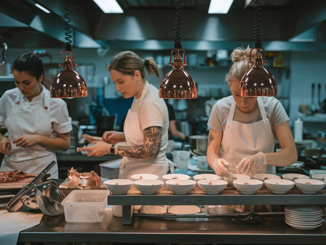 Frauen in der Restaurant-Küche