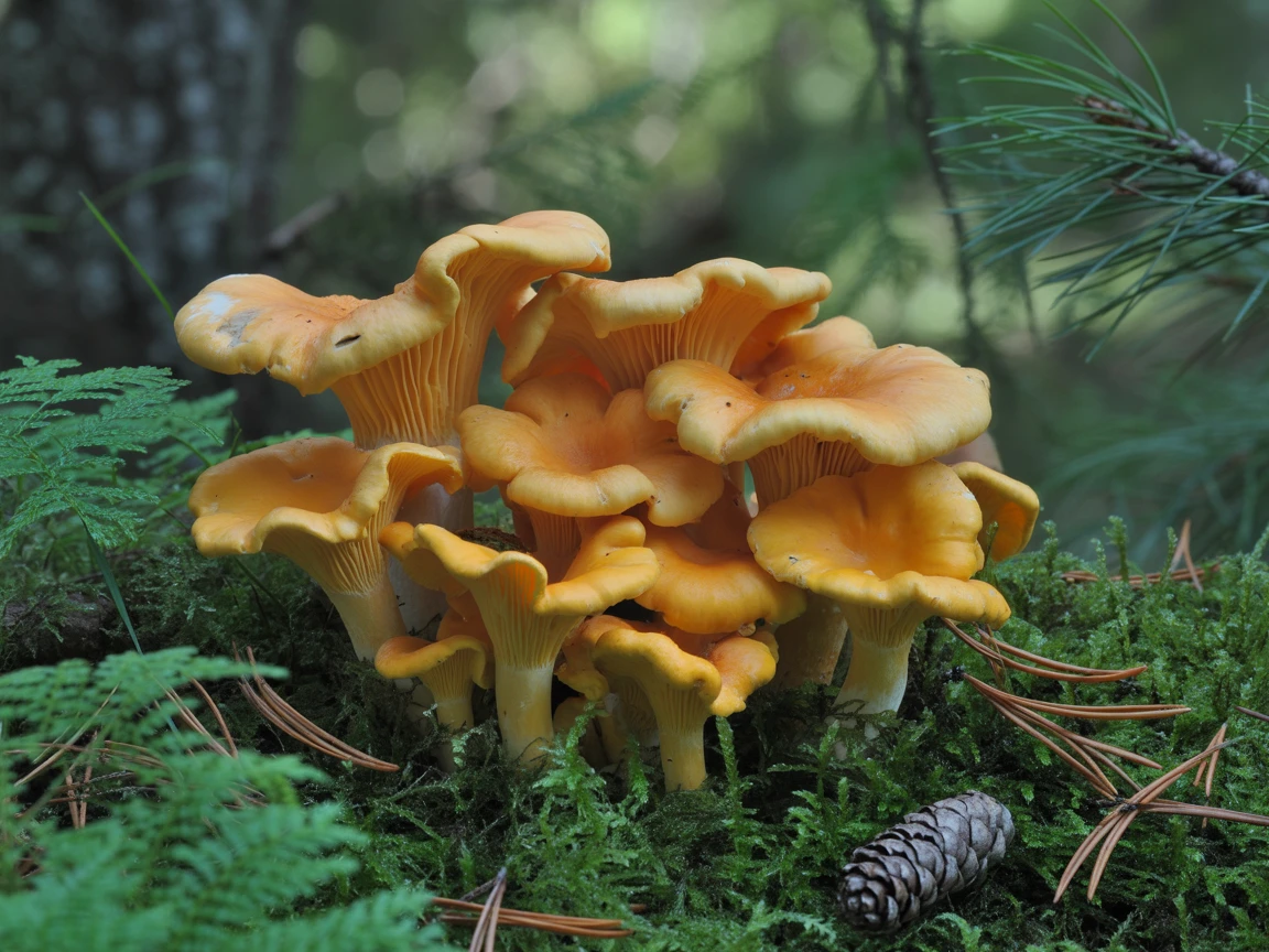 Pfifferlinge Pfifferlinge im Wald