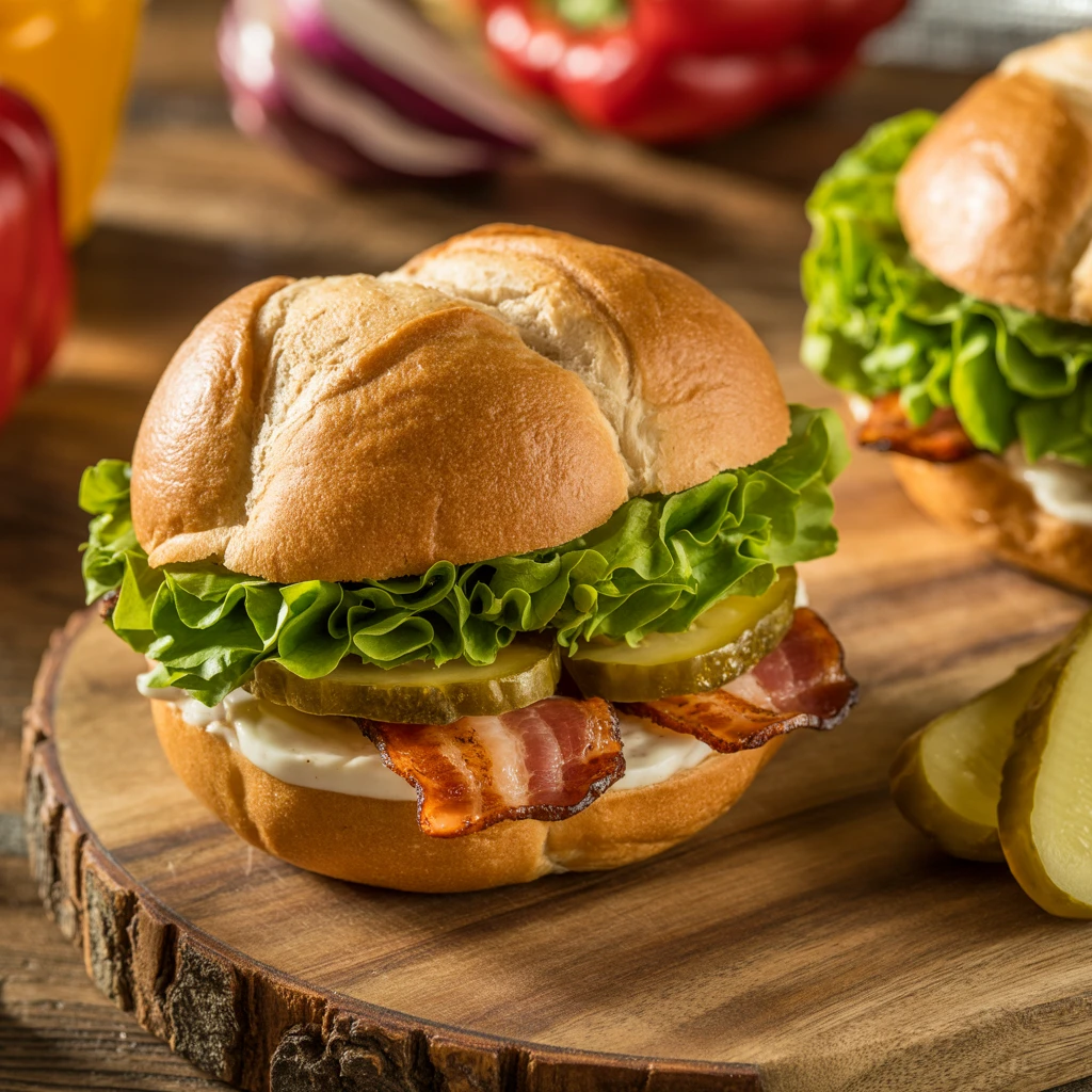 Sandwich auf einem Holzbrett