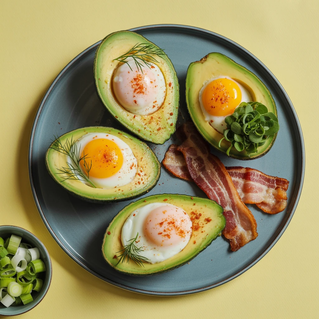 Wachteleier in Avocadohälften